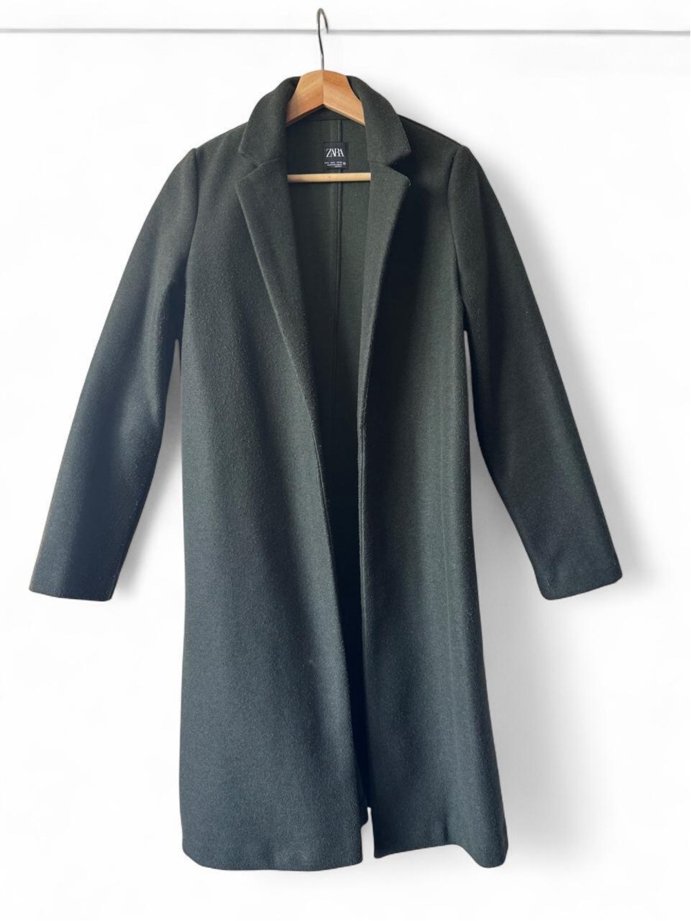 Zara Women's Long Coat - Dark Green